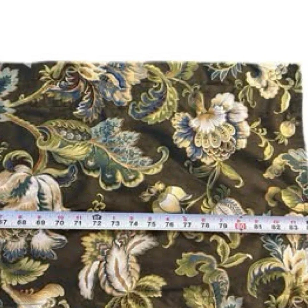 Green Floral Curtain Valance